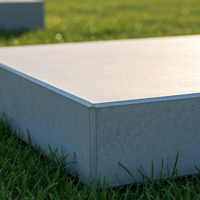 Close-up of a perfectly smooth and durable concrete slab, showcasing its strength and longevity in an outdoor setting, no text, no words, no typography, no labels, clean image